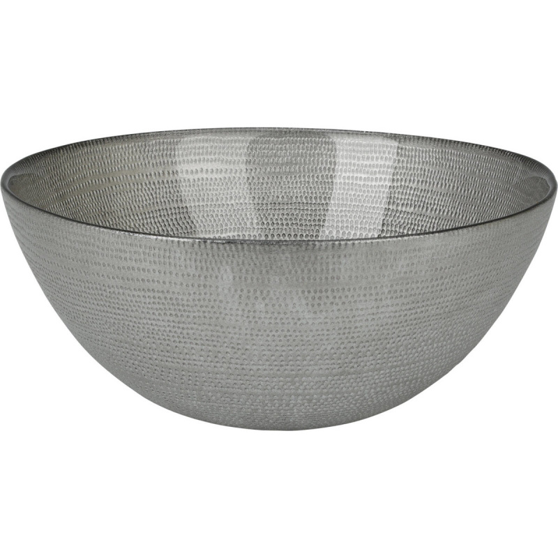 Home Styling Collection Dekorační mísa, skleněná, stříbrná, Ø 21 cm stříbrný