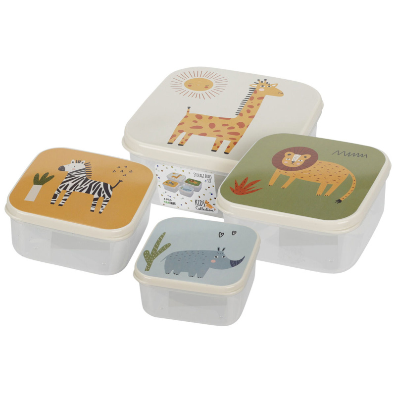 EH Excellent Houseware Sada svačinových boxů pro děti, 4 kusy vícebarevný