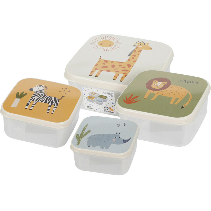 EH Excellent Houseware Sada svačinových boxů pro děti, 4 kusy vícebarevný