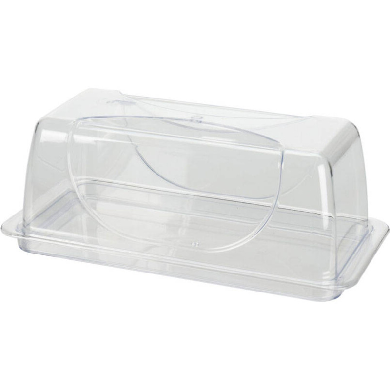 EH Excellent Houseware Obdélníkový etažér s víkem, plastový, 38,5 x 19 x 15 cm transparentní