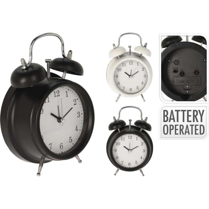 Retro stolní budík 2druhy, 12 x 17,5 cm