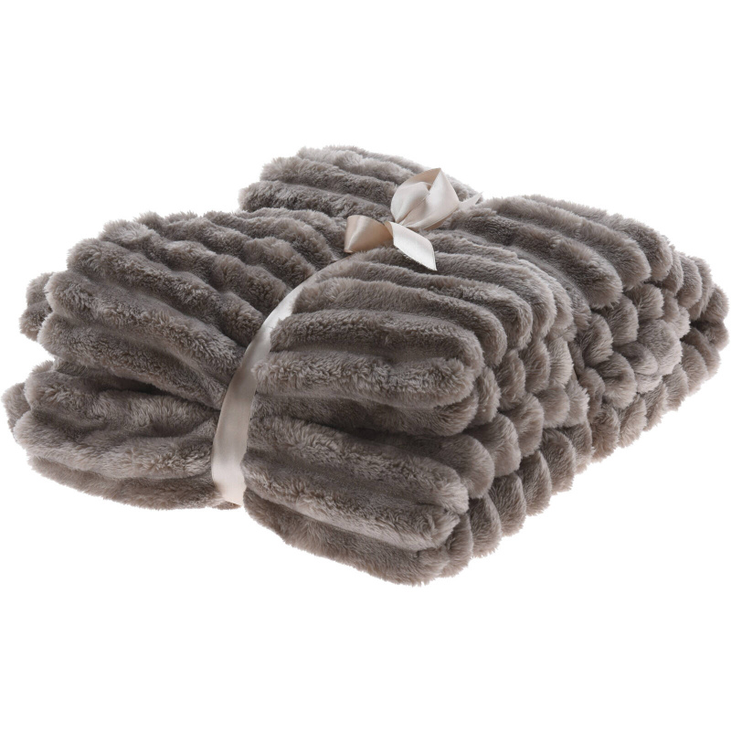 Home Styling Collection Deka RIB z žakarové flanely, 130 x 150 cm šedá