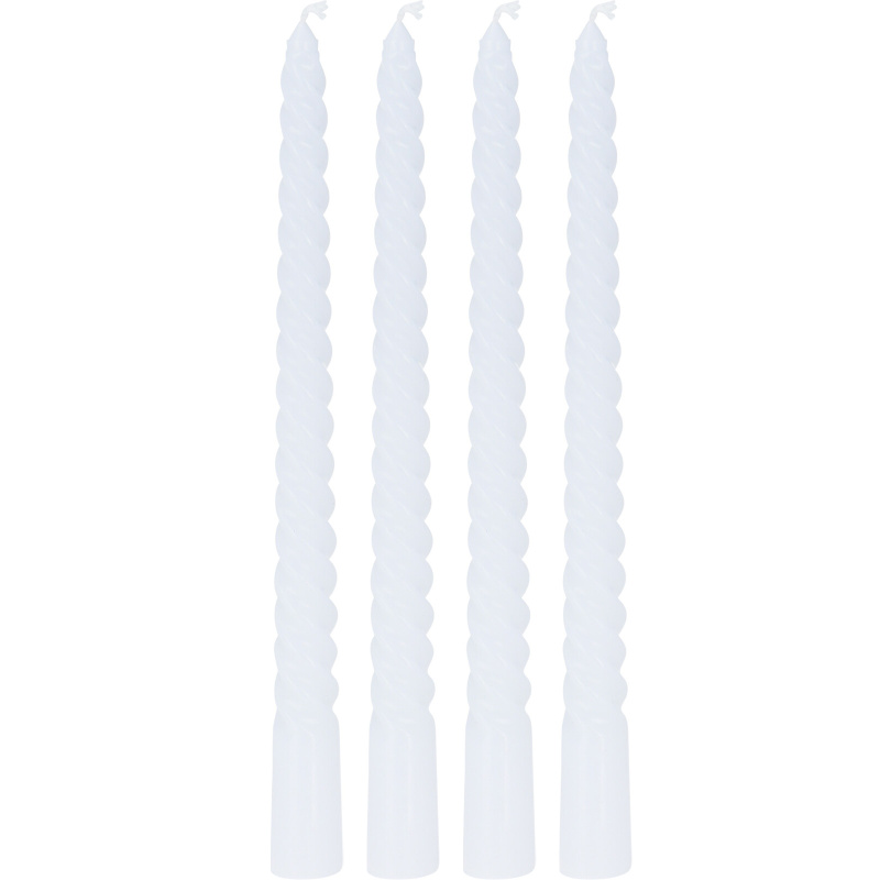 Home Styling Collection Kuželové svíčky, 4 ks, bílé bílý