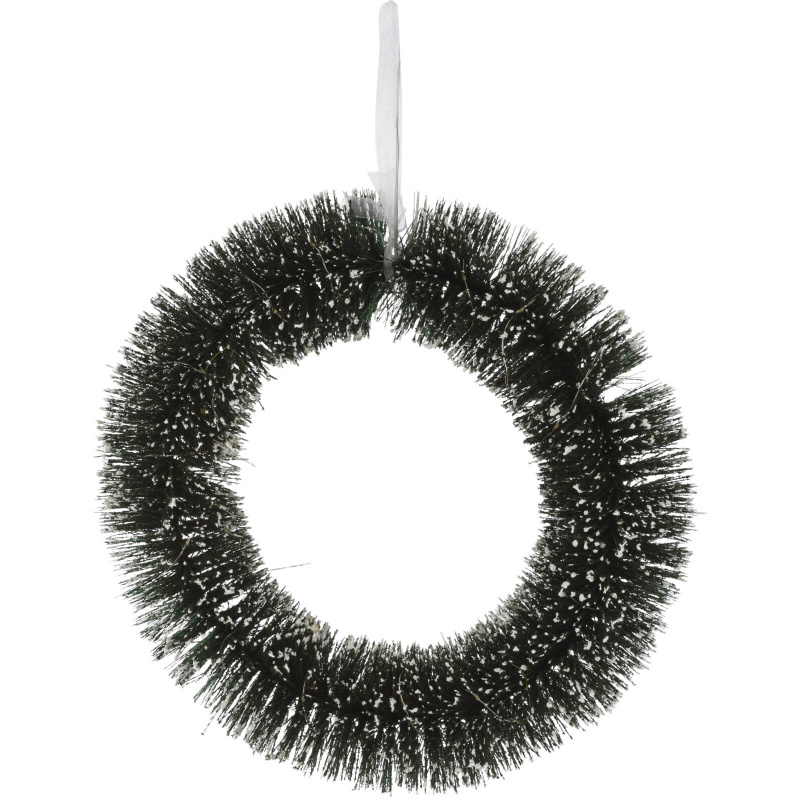 Home Styling Collection Vánoční věnec, zelený, s LED osvětlením, Ø 40 cm zelená