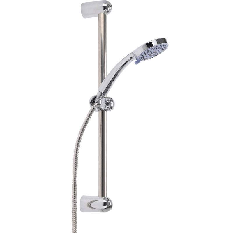 Bathroom Solutions Sprchový set s 5 funkcemi sprchové hlavice, Ø 9,5 cm stříbrná