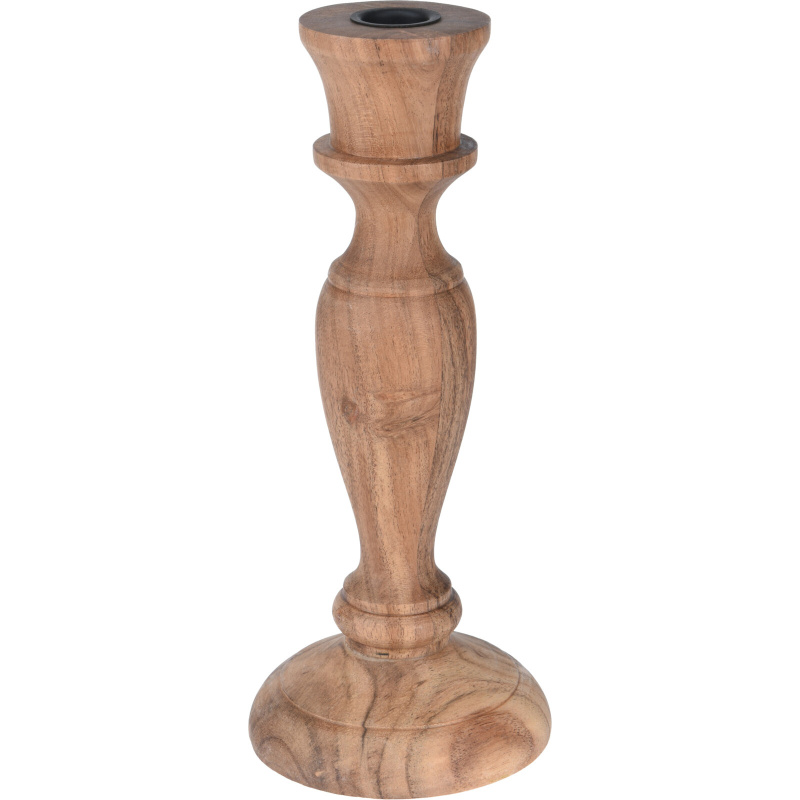 Home Styling Collection Dřevěný svícen, 25 cm, akátové dřevo hnědý