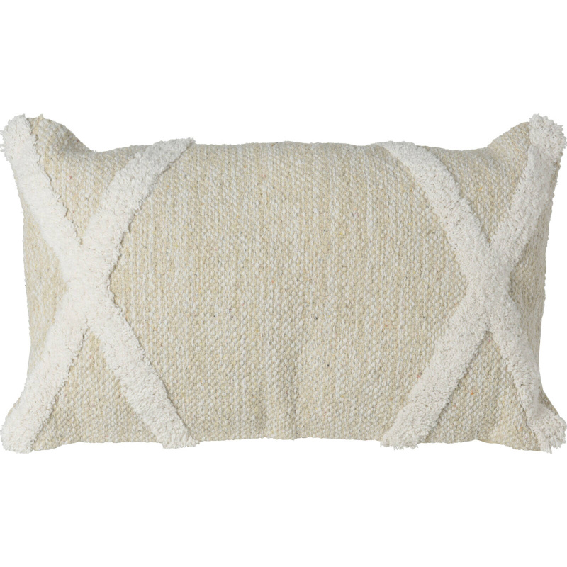 Home Styling Collection Dekorační polštář, efekt lnu, 30 x 50 cm béžová