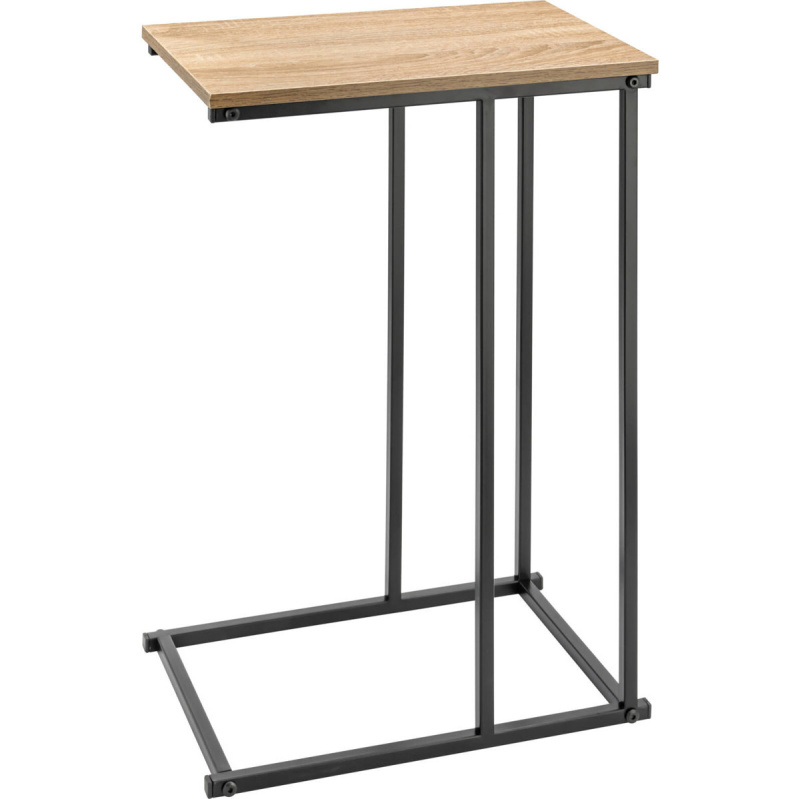 Home Styling Collection Odkládací stolek, MDF a kov, 26 x 40 x 58 cm, hnědý hnědý