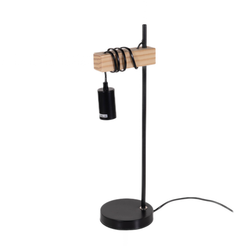 Trends 4 You Stolní lampa na pascí stůl loft, žárovka na kabelu, O 14 x 50 cm černá