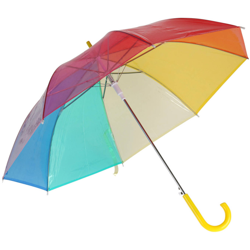 PIOVE Velký poloautomatický deštník, duha, Ø 80 cm vícebarevná