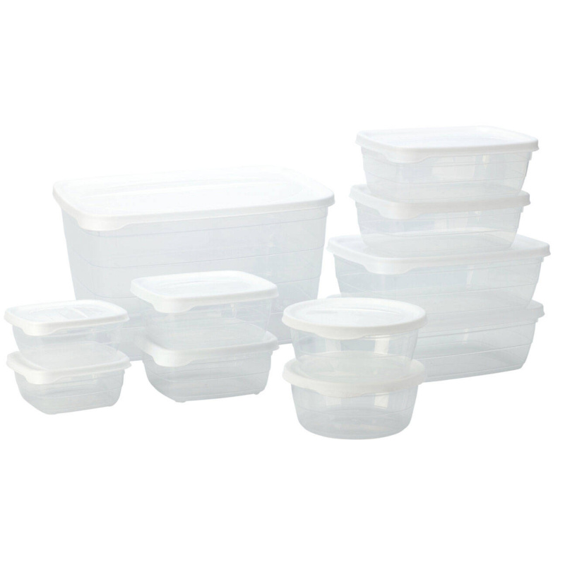 EH Excellent Houseware Sada dóz na skladování potravin, 11 prvků transparentní