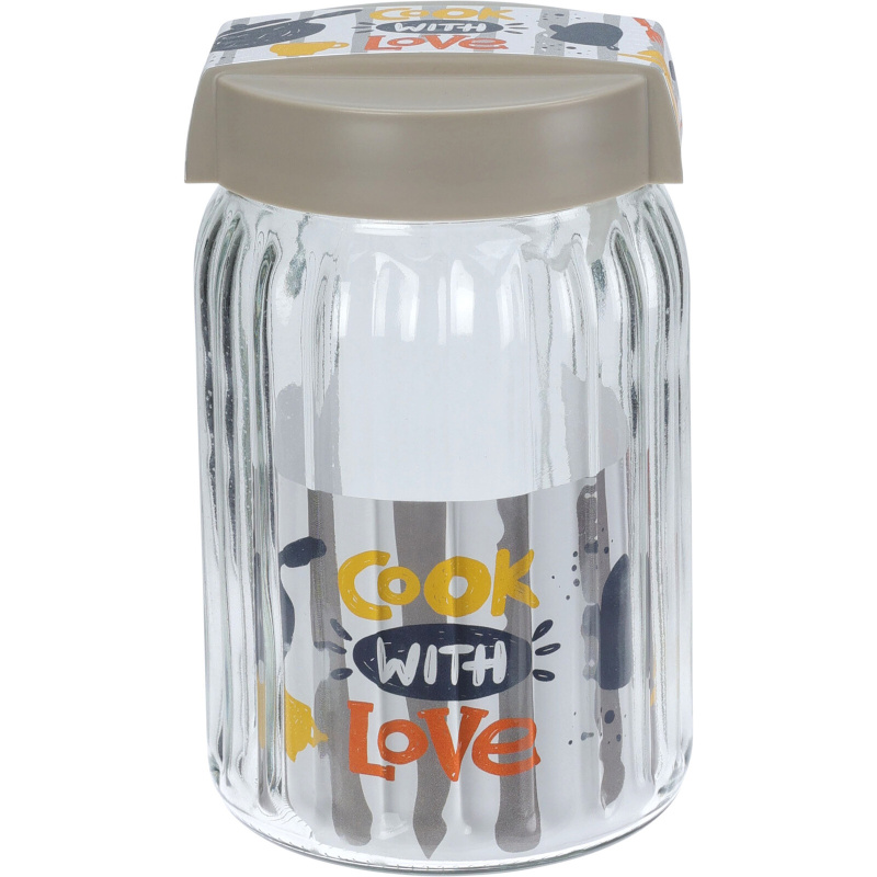 Home Styling Collection Vzduchotěsná nádoba na sypké produkty, 1,4 l transparentní