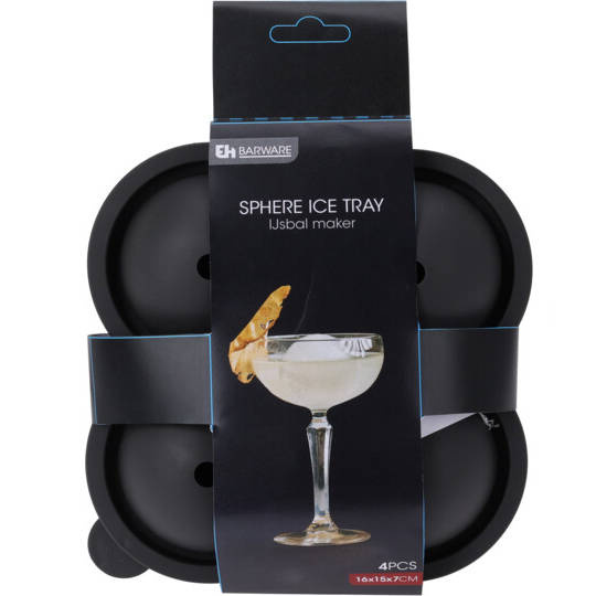 EH Excellent Houseware Forma na led, kulatý tvar, whisky, gin, negroni antracitová