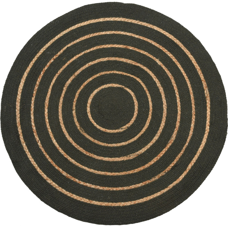 Home Styling Collection Kulatý koberec, bavlněný, Ø 90 cm zelený