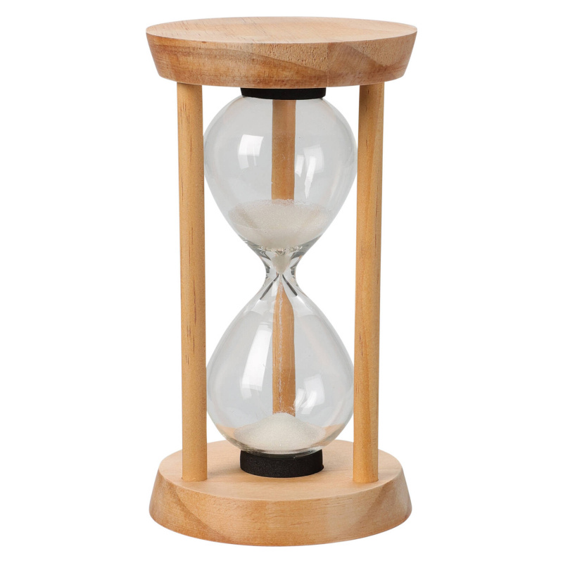 Home Styling Collection Dekorativní přesýpací hodiny ze dřeva, 24 cm, hnědé hnědá