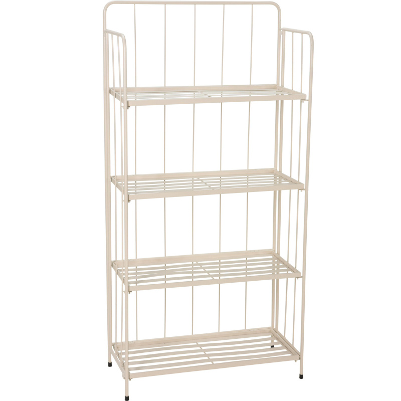 Home Styling Collection Kovový regál na květinače, 118 cm béžová