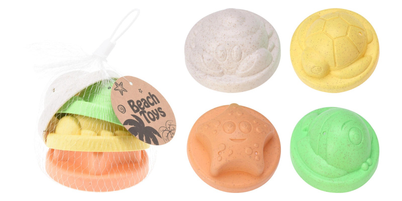 Formičky na písek Mořská zvířata – sada 4 ks