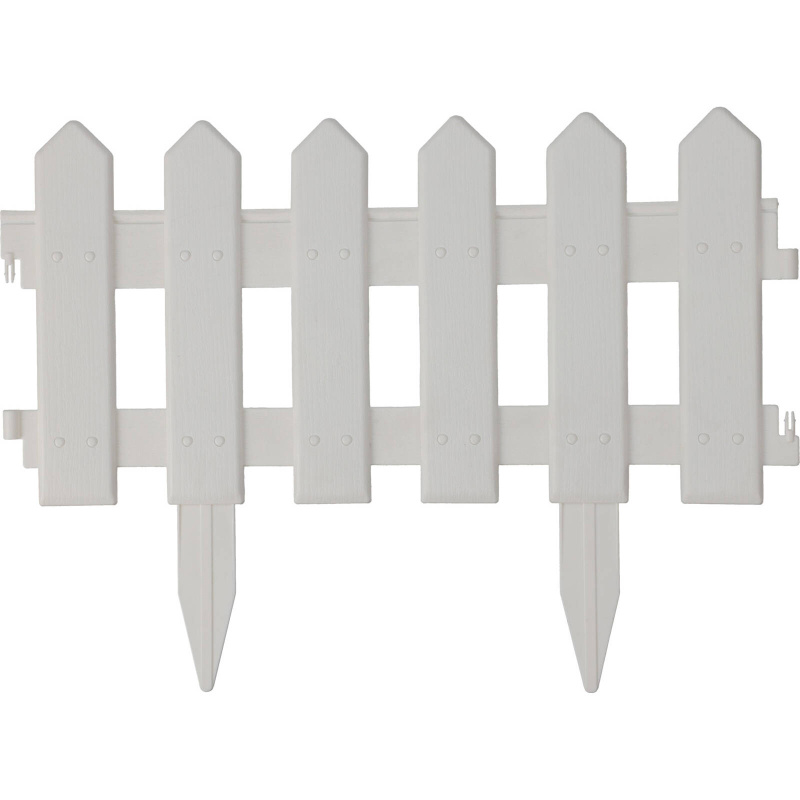 ProGarden Zahradní plot, plast, 40 x 20 cm, bílý bílá