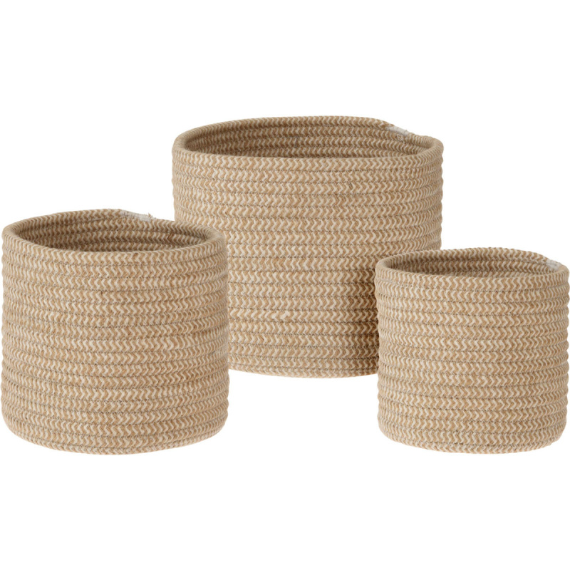 Home Styling Collection Úložné koše NATURAL, 3 kusy béžová