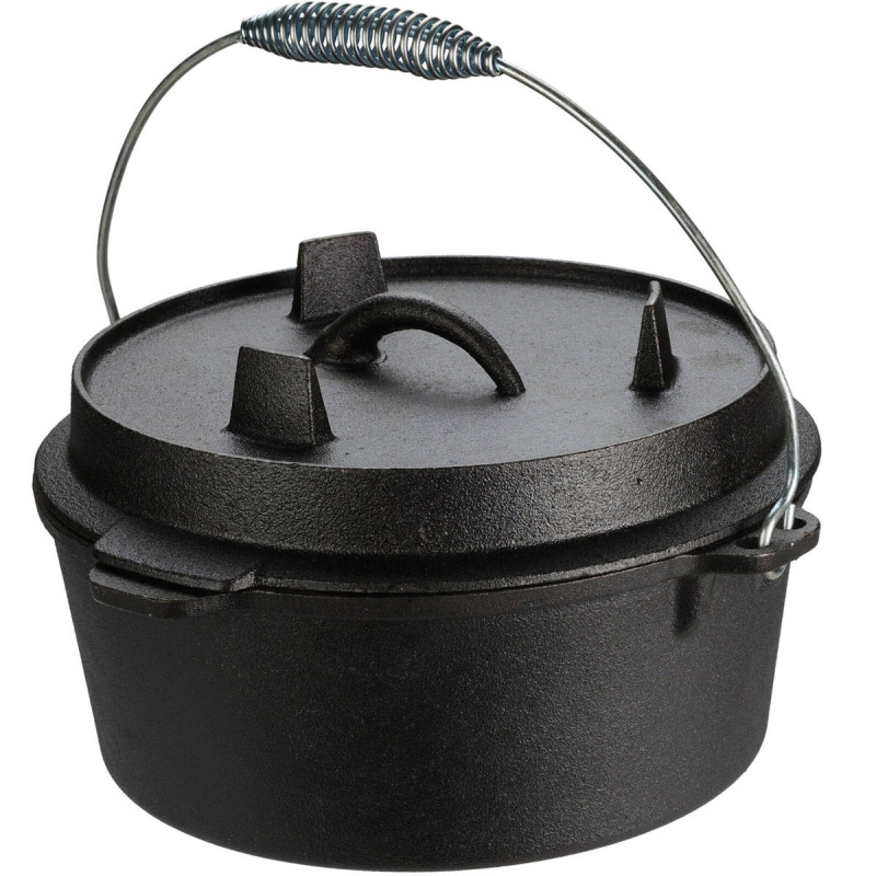 Vaggan BBQ Litinový hrnec, černý, Ø 25 cm černá