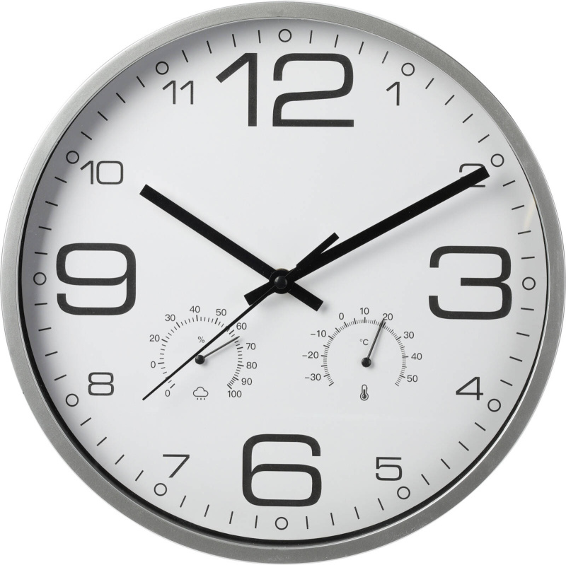 Home Styling Collection Nástěnné hodiny s funkcí meteorologické stanice, ? 30,5 cm bílá