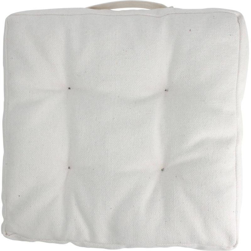 Home Styling Collection Sedací prošívaný polštář s rukojetí, 40 x 40 x 6 cm bílá