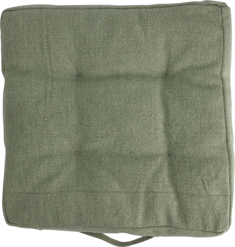 Home Styling Collection Podsedák na židli, prošívaný, bavlna, na zip, 40 x 40 cm, zelený zelený