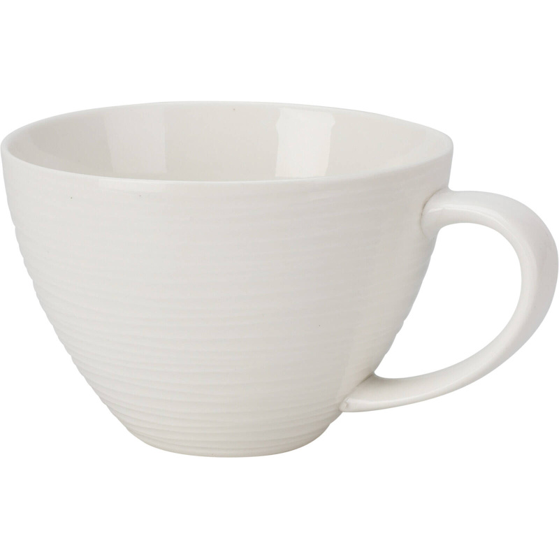 Home Styling Collection Elegantní porcelánový hrnek na kávu, s velkým uchem, 450 ml bílá