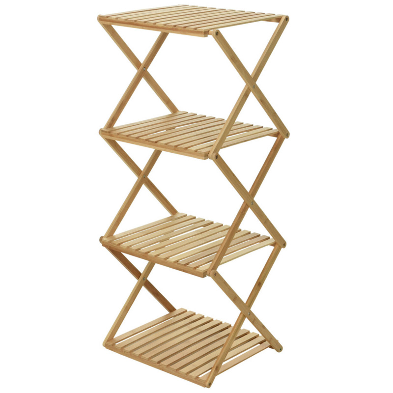 Bathroom Solutions Bambusový koupelnový regál, 4 úrovně, 40 x 45 x 75 cm hnědá