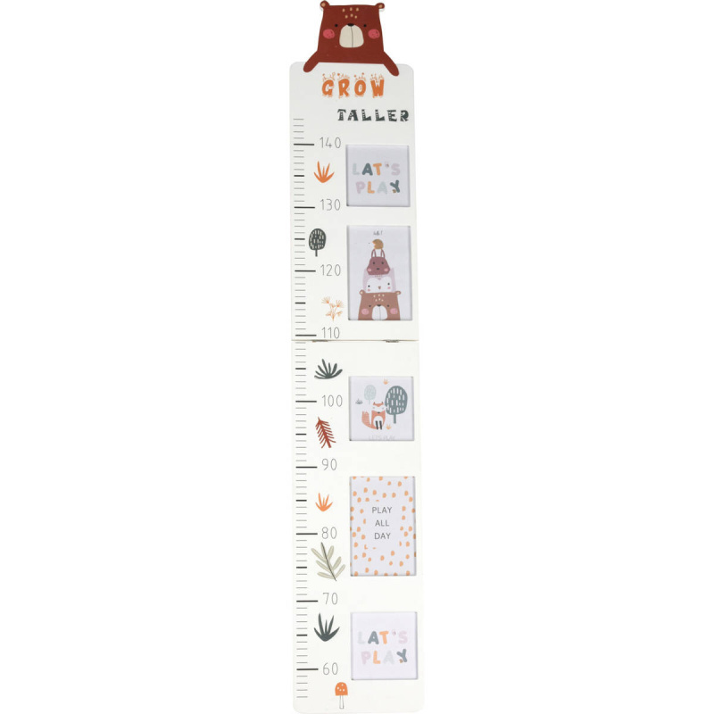 Home Styling Collection Dětské měřítko výšky MEDVÍDEK s prostorem na 5 fotek, 110 cm vícebarevný