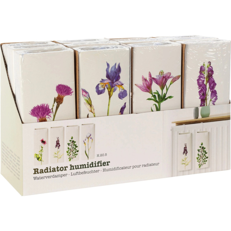 Koopman Odpařovač na radiátor, různé dekory květin, 20,5 x 8 x 3,5 cm