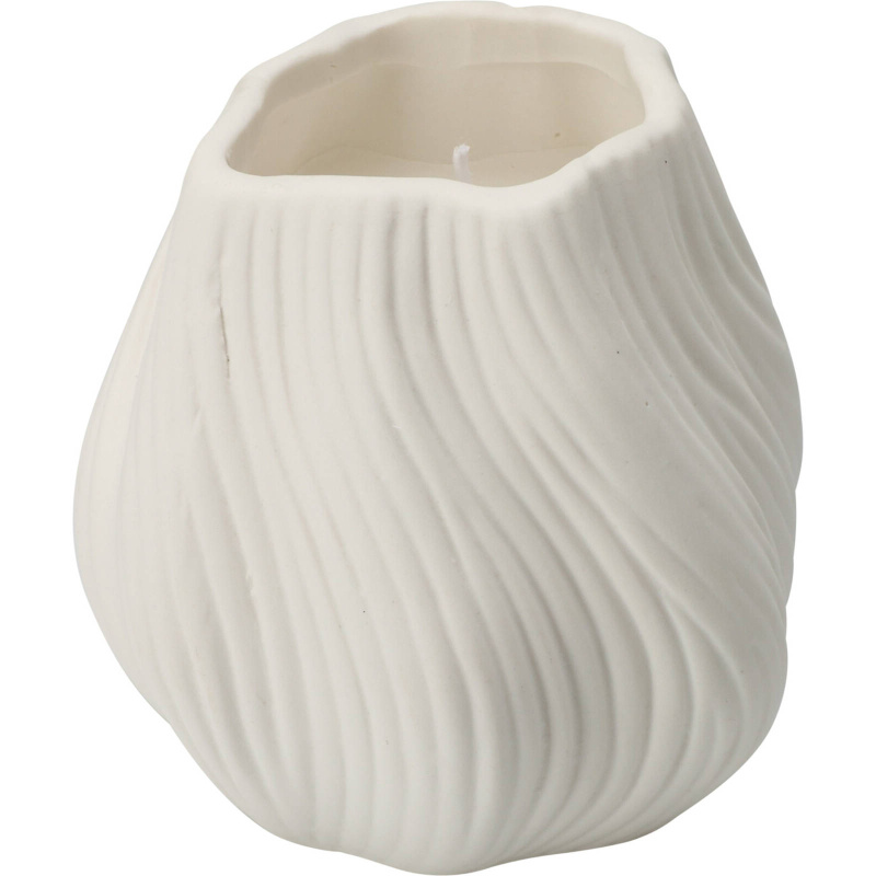 Home Styling Collection Svíčka v porcelánové nádobě, 9 cm, bílá bílá