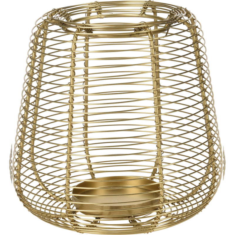 Home Styling Collection Zlatá lucerna na svíčku, kov, O 17,5 cm zlatá
