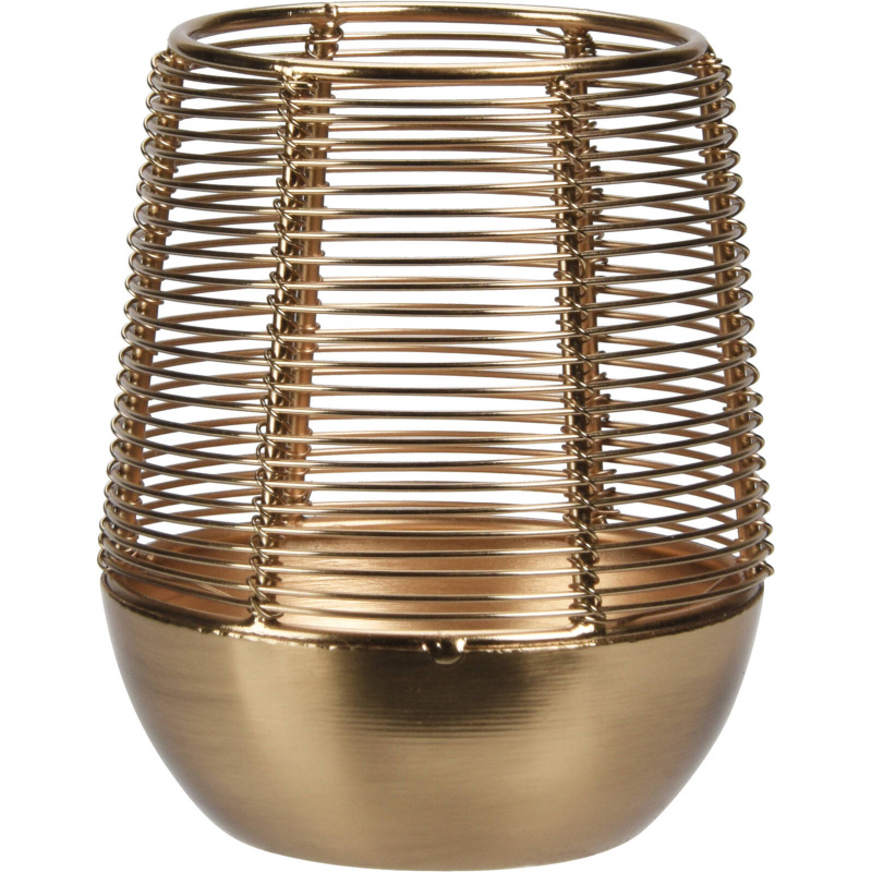 Home Styling Collection Zlatá lucerna na čajovou svíčku, kovová, 12 cm zlatá