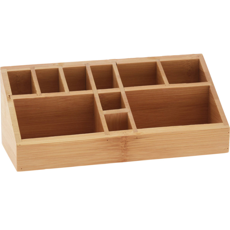Eleganza Organizér na kosmetiku z bambusu, přírodní, 23 x 9 x 8,5 cm hnědá