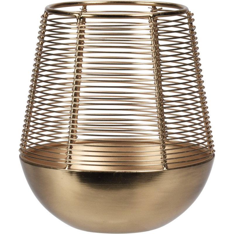Home Styling Collection Zlatá lucerna na čajovou svíčku, kovová, 17 cm zlatá