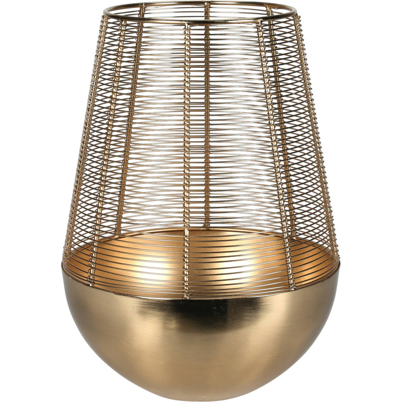 Home Styling Collection Zlatá lucerna na čajovou svíčku, kovová, 32 cm zlatá