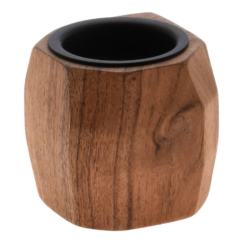 Home Styling Collection Dřevěný svícen, akácie, 6 cm hnědá