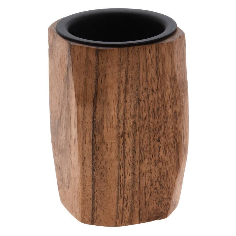 Home Styling Collection Dřevěný svícen, akácie, 8 cm hnědá