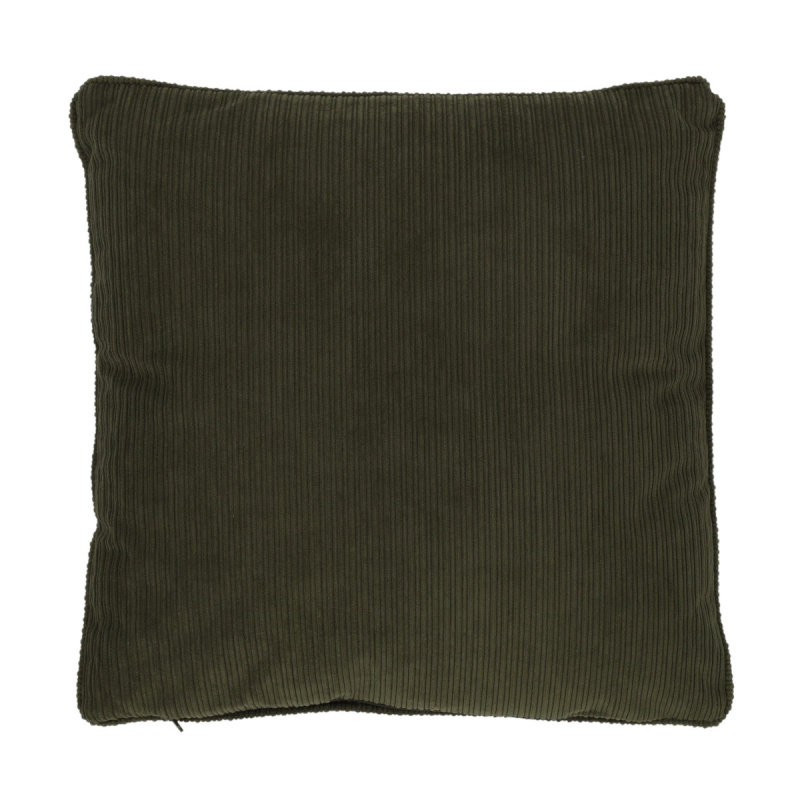 Home Styling Collection Dekorační polštář s manšestrovým páskem, 40 x 40 cm zelená