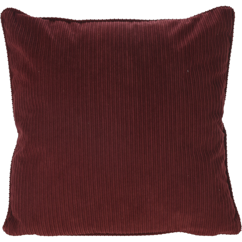 Home Styling Collection Dekorační polštář s manšestrovým páskem, 40 x 40 cm červená