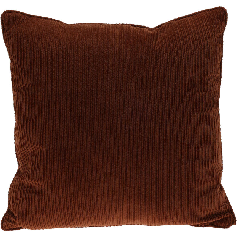 Home Styling Collection Dekorační polštář s manšestrovým páskem, 40 x 40 cm hnědá