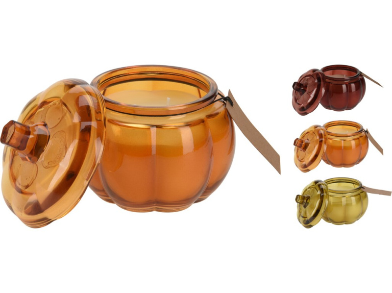 Vonná svíčka ve skle – dýně, 115 × 115 mm