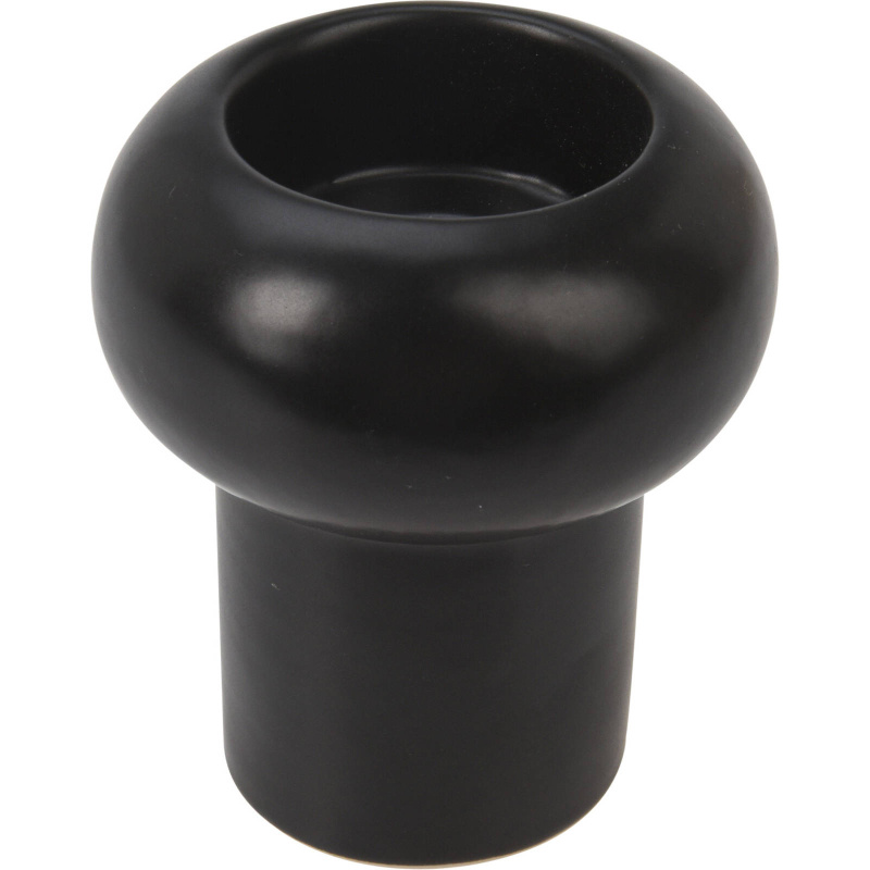 Home Styling Collection Dekorační keramický svícen, 8,5 cm černá
