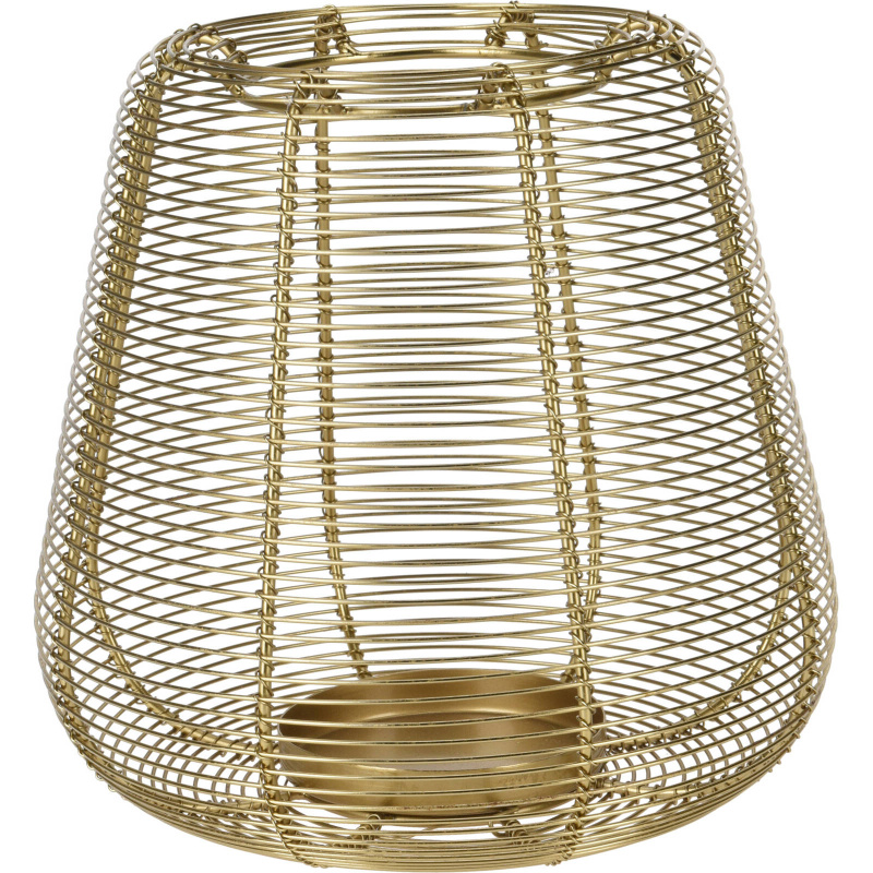 Home Styling Collection Zlatá lucerna na svíčku, kov, Ø 21 cm zlatá