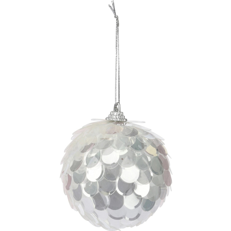 Vánoční koule s designem šupin, 3 druhy, pr. 8 cm