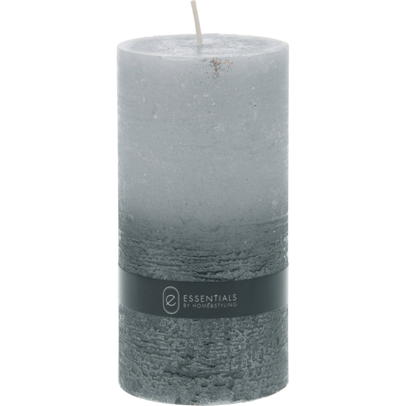 Home Styling Collection Svíčka DIP DYE, 14 cm, šedá šedá