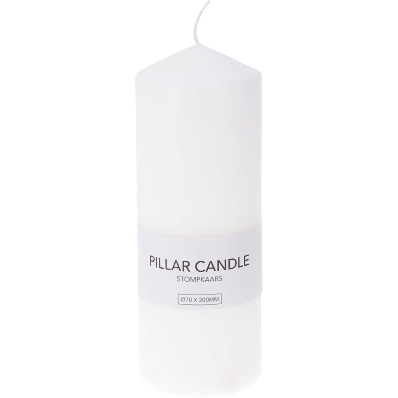Home Styling Collection Svíčka z parafínu, Ø 7 x 20 cm, bílá bílá