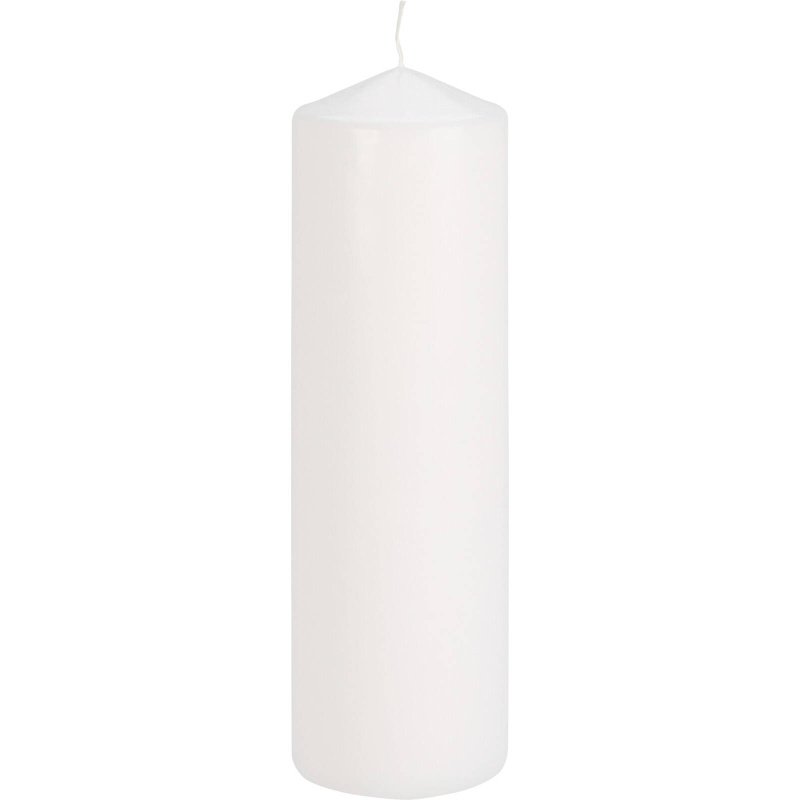Home Styling Collection Svíčka z parafínu, Ø 8 x 25 cm, bílá bílá