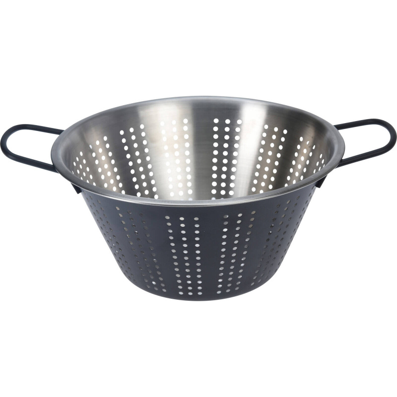 Home Styling Collection Kovový cedník z nerezové oceli, pohodlné rukojeti, Ø 22 cm antracitový